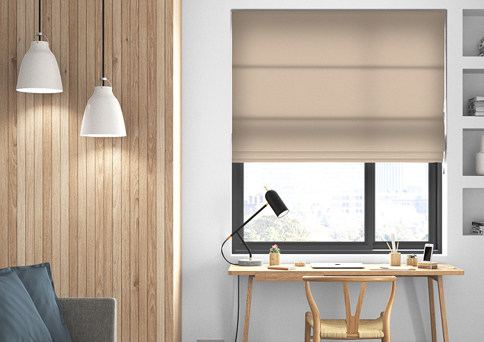 Faux Suede, Parchment - Twist&Fit Roman Blind - Image 3